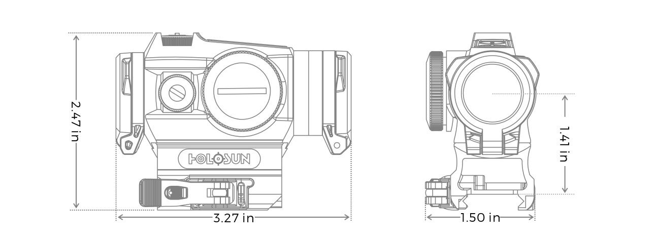 Holosun HE515GT-RD Micro Red Dot Sight